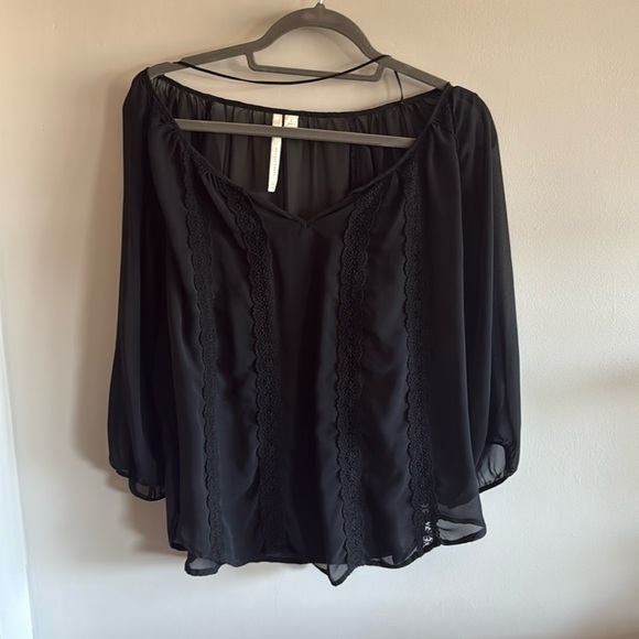 Black sheer top - Picture 1 of 4